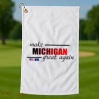Make Michigan Great Again Golf Towel thumb 1