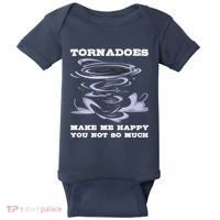 Make Me Happy You Not So Much Storm Chasing Tornadoes Baby Bodysuit thumb 0