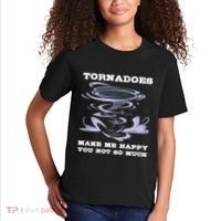 Make Me Happy You Not So Much Storm Chasing Tornadoes Kids T-Shirt thumb 2