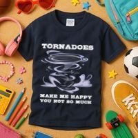 Make Me Happy You Not So Much Storm Chasing Tornadoes Kids T-Shirt thumb 3