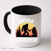 Morel Mushroom Hunter Gone Shroomin Funny Sasquatch Foraging Gift Coffee Mug thumb 0