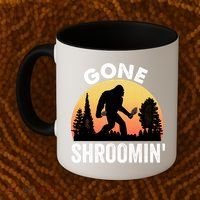 Morel Mushroom Hunter Gone Shroomin Funny Sasquatch Foraging Gift Coffee Mug thumb 2