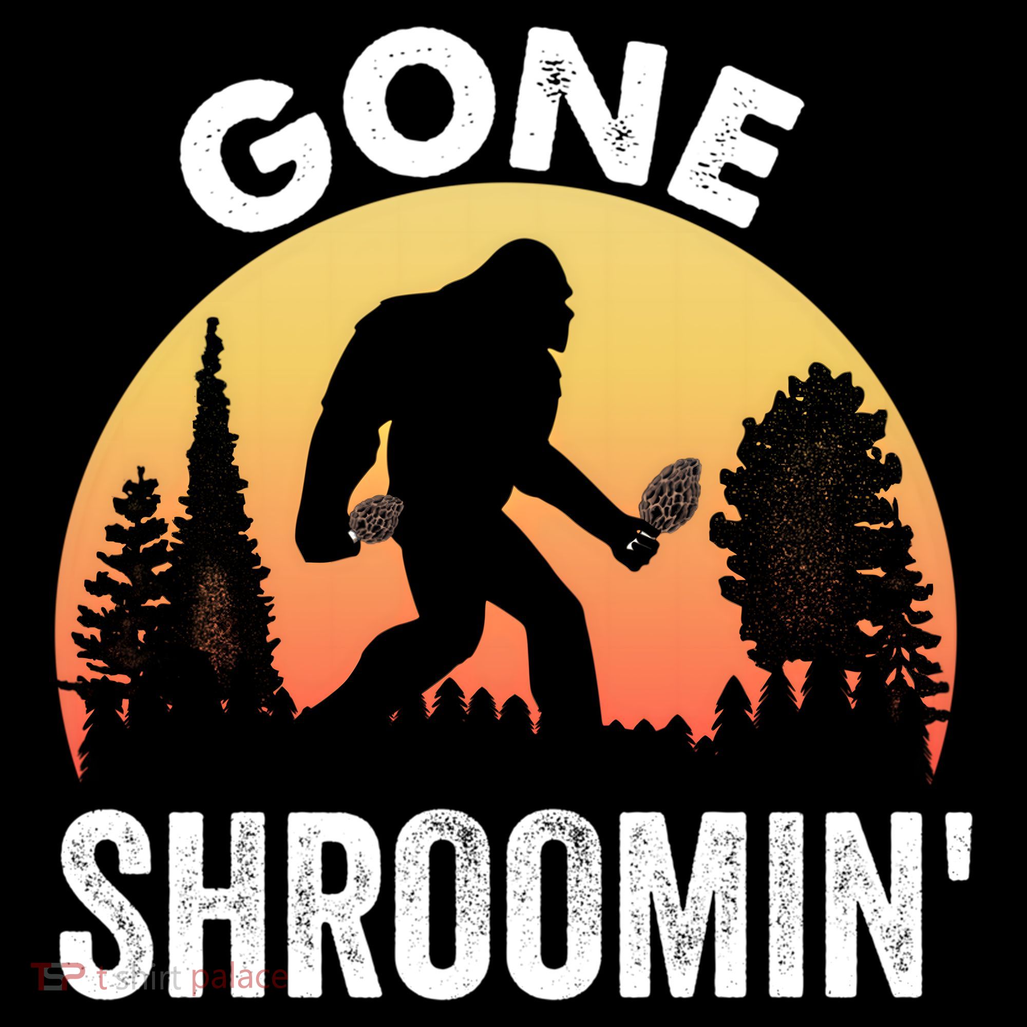 Morel Mushroom Hunter Gone Shroomin Funny Sasquatch Foraging Gift Coffee Mug