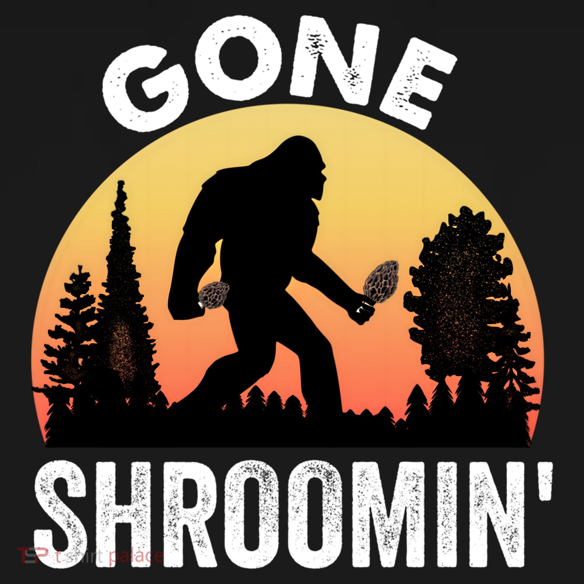 Morel Mushroom Hunter Gone Shroomin Funny Sasquatch Foraging Gift Women's Hoodie