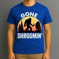 Morel Mushroom Hunter Gone Shroomin Funny Sasquatch Foraging Gift T-Shirt thumb 3