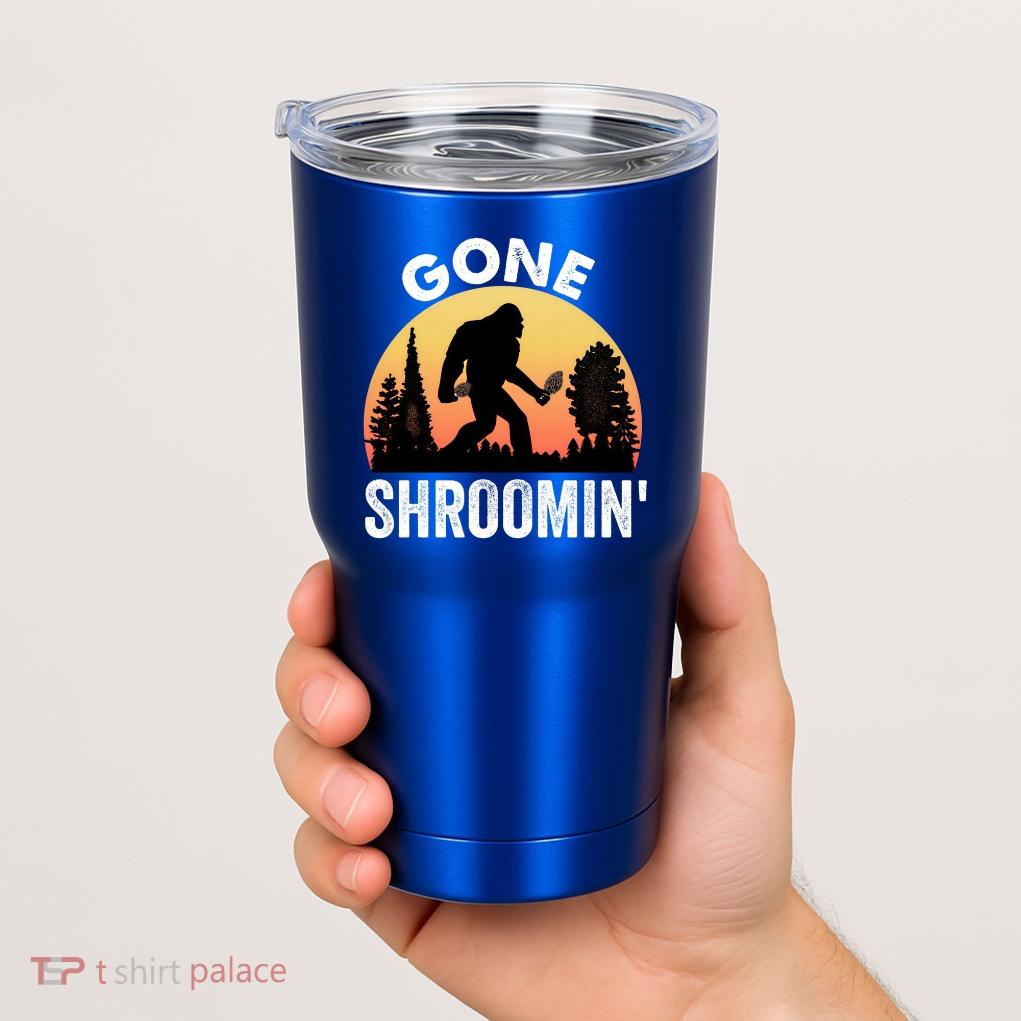 Morel Mushroom Hunter Gone Shroomin Funny Sasquatch Foraging Gift Tumbler