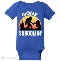 Morel Mushroom Hunter Gone Shroomin Funny Sasquatch Foraging Gift Baby Bodysuit thumb 0