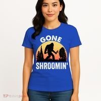 Morel Mushroom Hunter Gone Shroomin Funny Sasquatch Foraging Gift Women's T-Shirt thumb 4