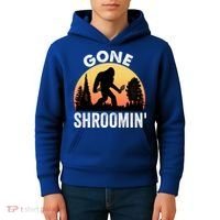 Morel Mushroom Hunter Gone Shroomin Funny Sasquatch Foraging Gift Kids Hoodie thumb 4