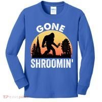Morel Mushroom Hunter Gone Shroomin Funny Sasquatch Foraging Gift Kids Long Sleeve Shirt thumb 0