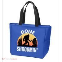 Morel Mushroom Hunter Gone Shroomin Funny Sasquatch Foraging Gift Tote Bag thumb 3