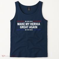 Make My Hernia Great Again Funny Surgery Injury Recovery Tank Top thumb 2