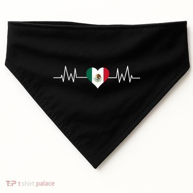 Mexico Mexican Heart Beat Pulse USA-Made Doggie Bandana