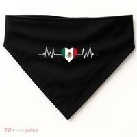 Mexico Mexican Heart Beat Pulse USA-Made Doggie Bandana thumb 0