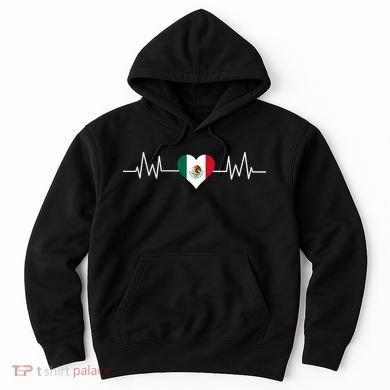 Mexico Mexican Heart Beat Pulse Hoodie