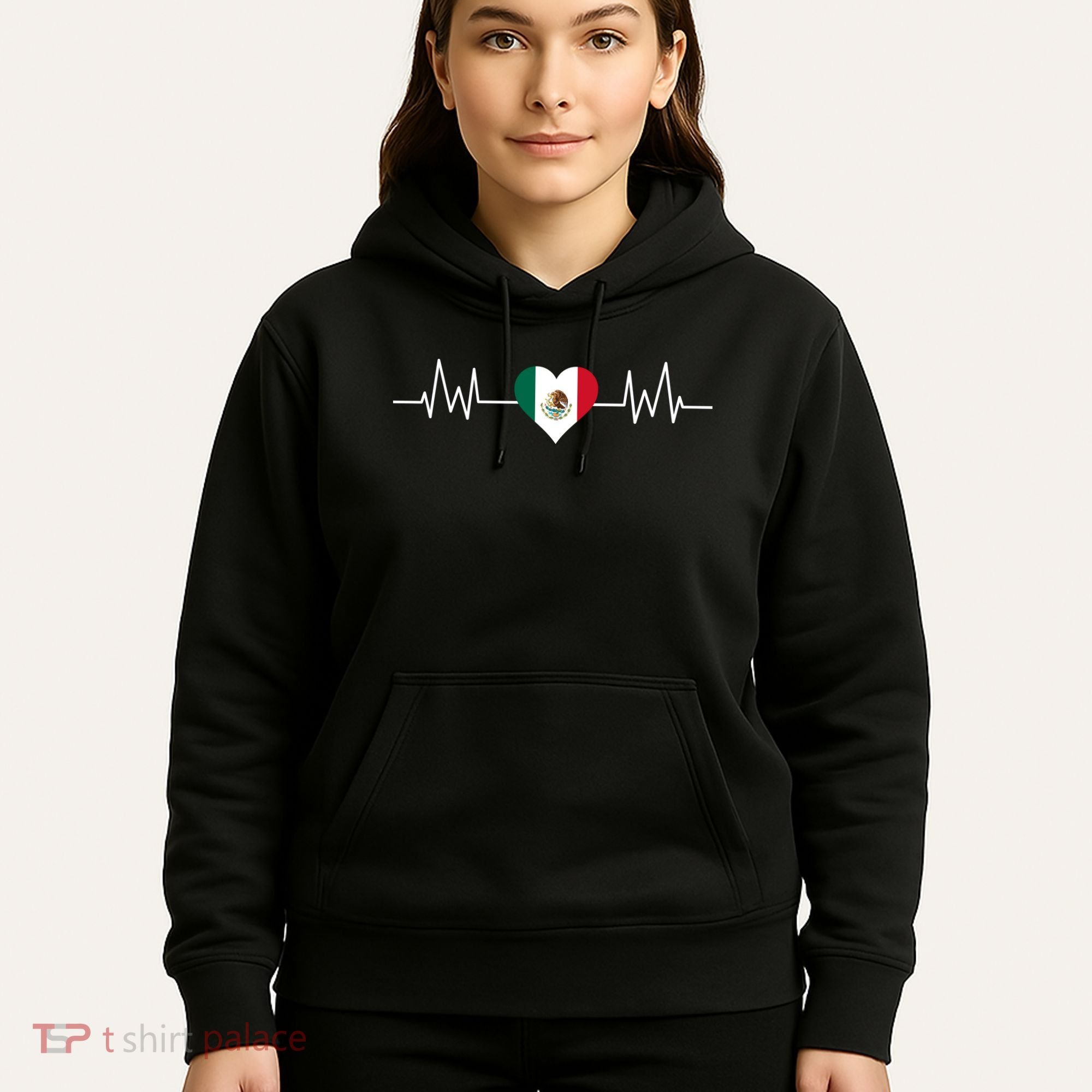 Mexico Mexican Heart Beat Pulse Hoodie