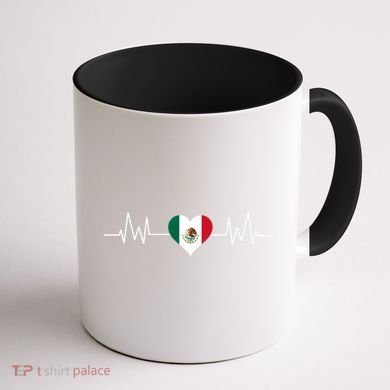 Mexico Mexican Heart Beat Pulse Coffee Mug back