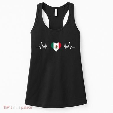 Mexico Mexican Heart Beat Pulse Women's Tank Top