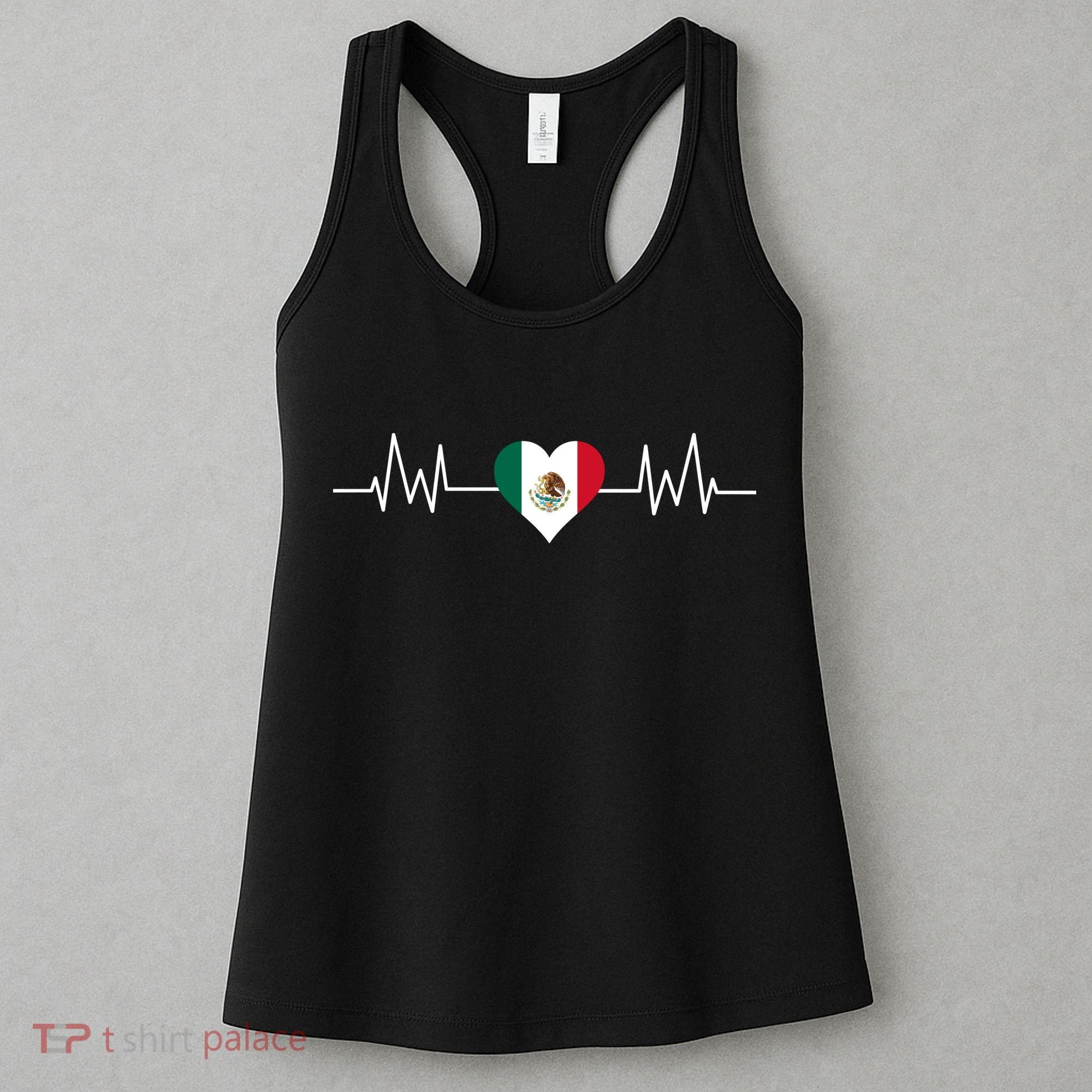 Mexico Mexican Heart Beat Pulse Women's Tank Top