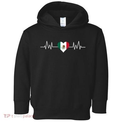 Mexico Mexican Heart Beat Pulse Toddler Hoodie