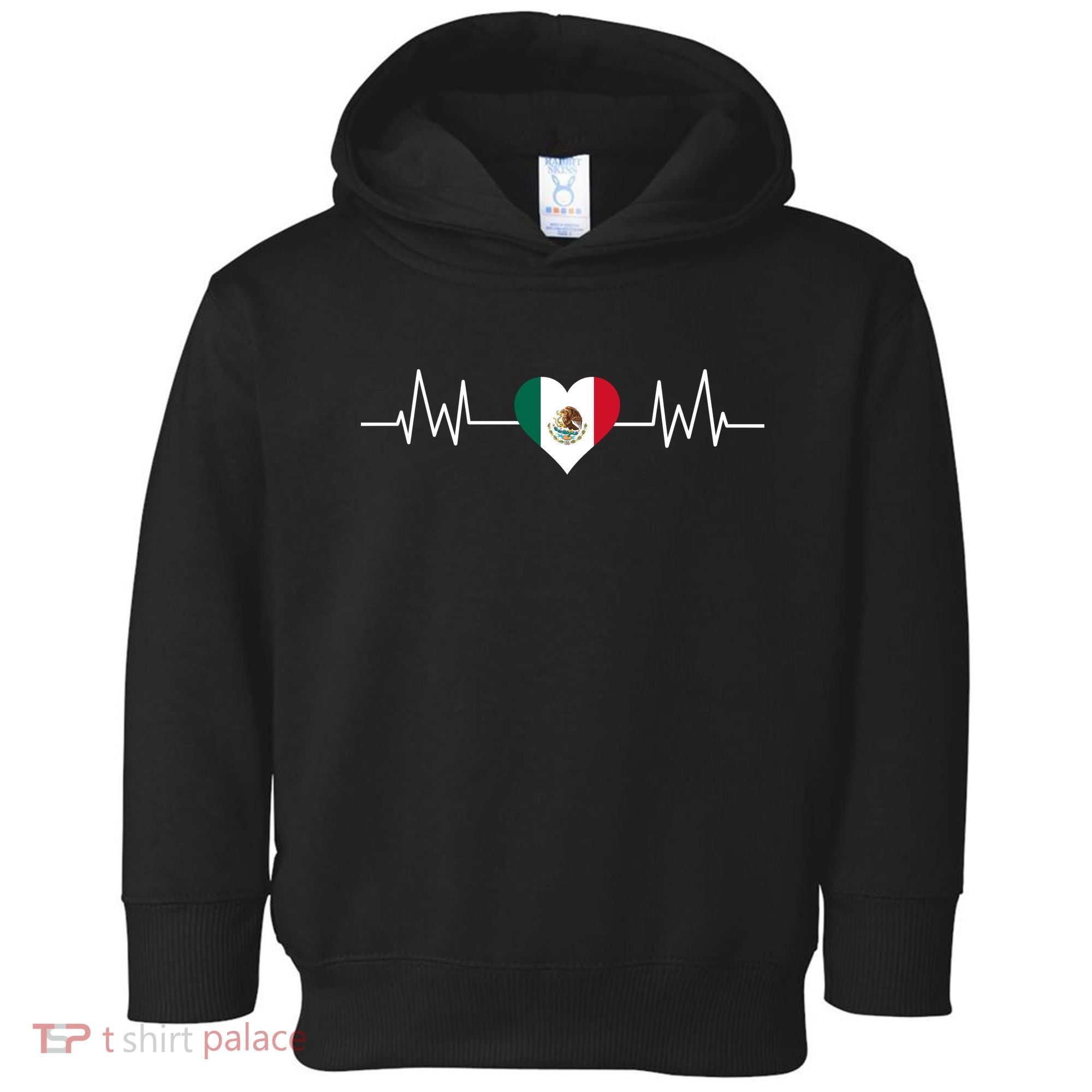 Mexico Mexican Heart Beat Pulse Toddler Hoodie