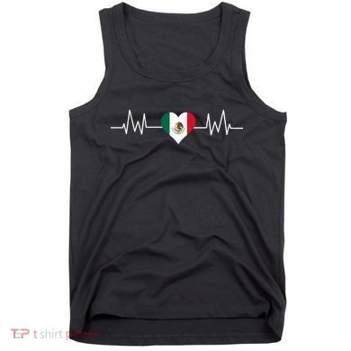 Mexico Mexican Heart Beat Pulse Tank Top