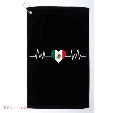 Mexico Mexican Heart Beat Pulse Golf Towel