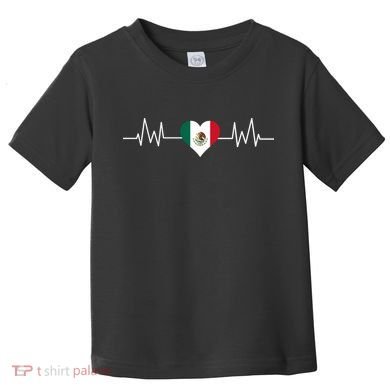 Mexico Mexican Heart Beat Pulse Toddler T-Shirt