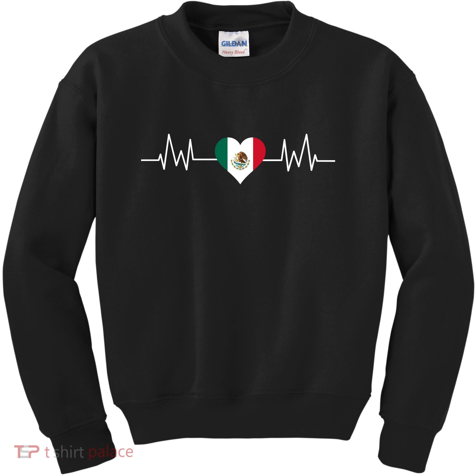 Mexico Mexican Heart Beat Pulse Kids Sweatshirt