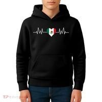 Mexico Mexican Heart Beat Pulse Kids Hoodie thumb 4