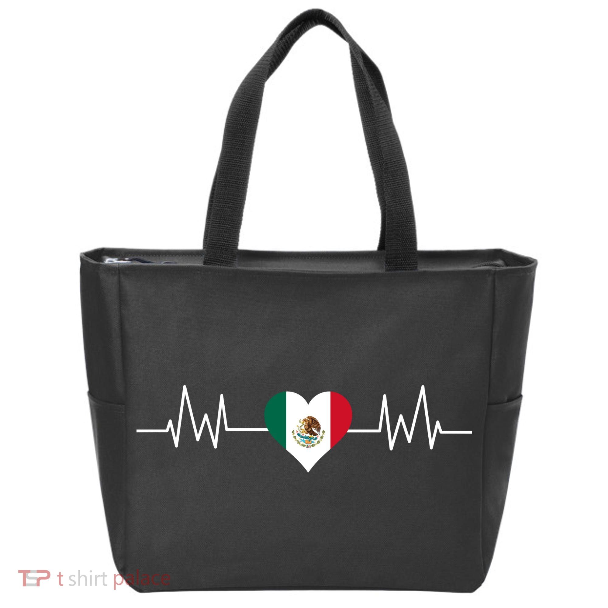 Mexico Mexican Heart Beat Pulse Tote Bag
