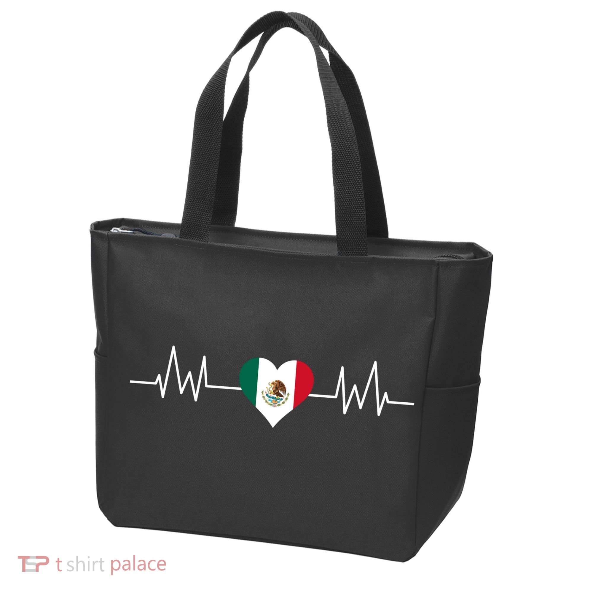 Mexico Mexican Heart Beat Pulse Tote Bag