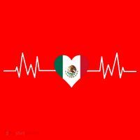 Mexico Mexican Heart Beat Pulse Santa Hat thumb 1