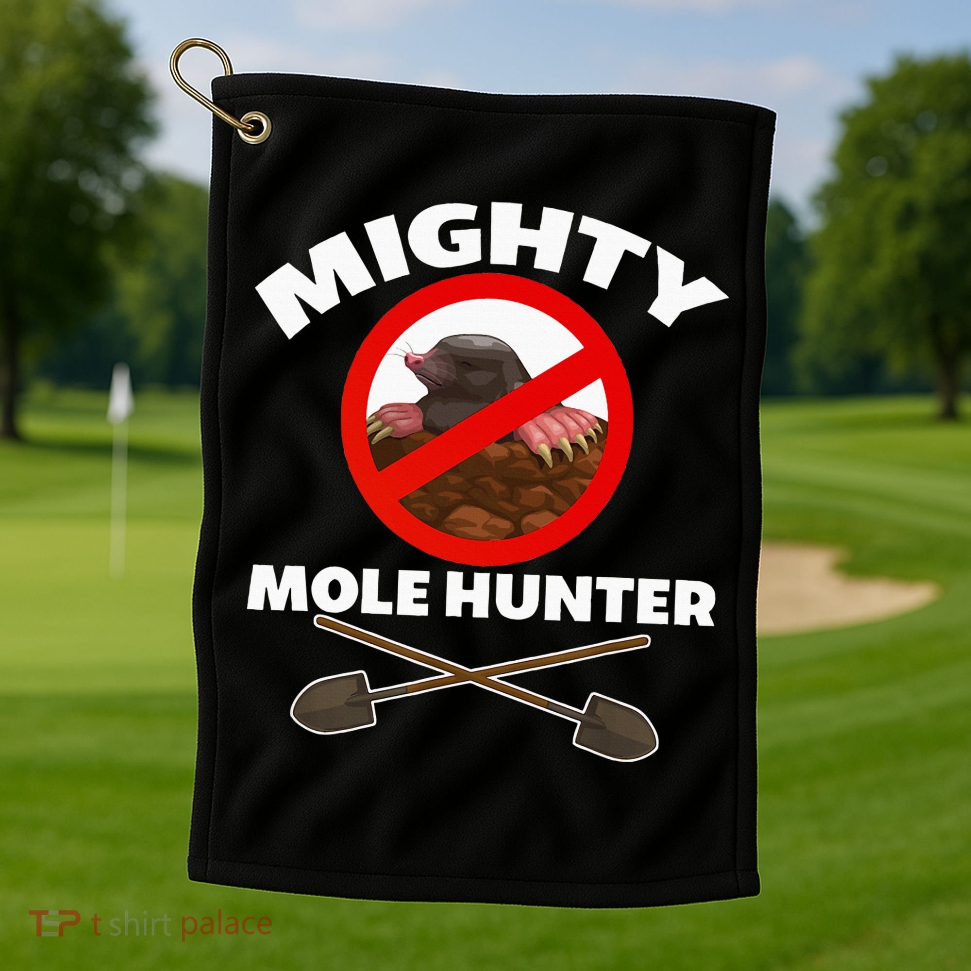 Mighty Mole Hunter Golf Towel