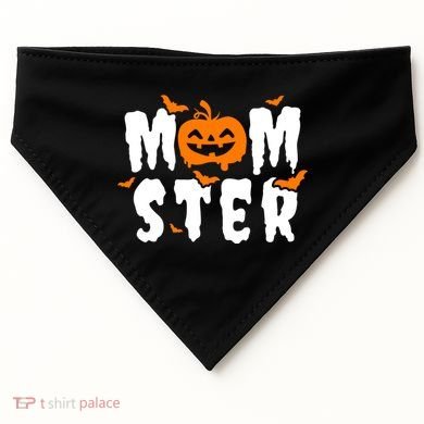 Monster Mom Halloween Pumpkin USA-Made Doggie Bandana