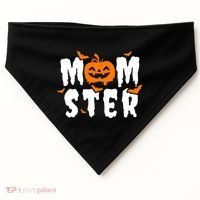 Monster Mom Halloween Pumpkin USA-Made Doggie Bandana thumb 0