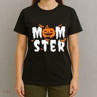Monster Mom Halloween Pumpkin T-Shirt thumb 4