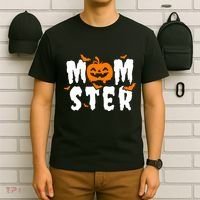 Monster Mom Halloween Pumpkin T-Shirt thumb 6