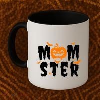 Monster Mom Halloween Pumpkin Coffee Mug thumb 2