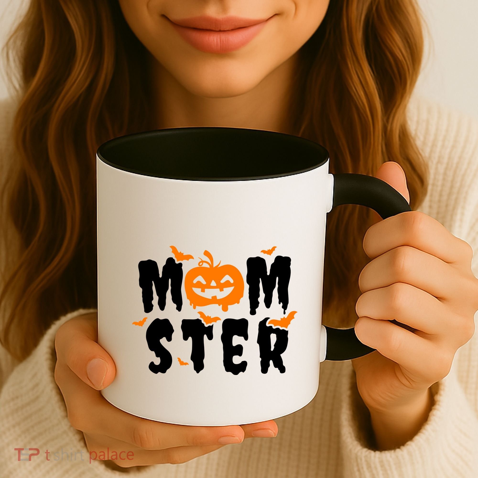Monster Mom Halloween Pumpkin Coffee Mug