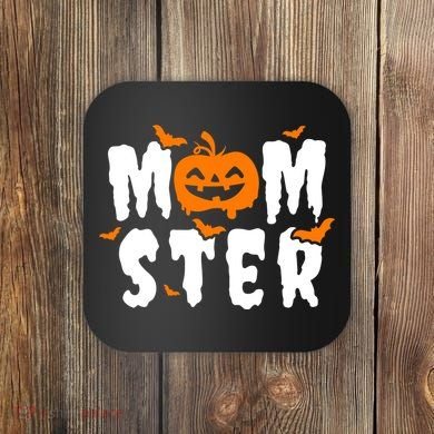 Monster Mom Halloween Pumpkin Coaster