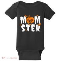 Monster Mom Halloween Pumpkin Baby Bodysuit thumb 0