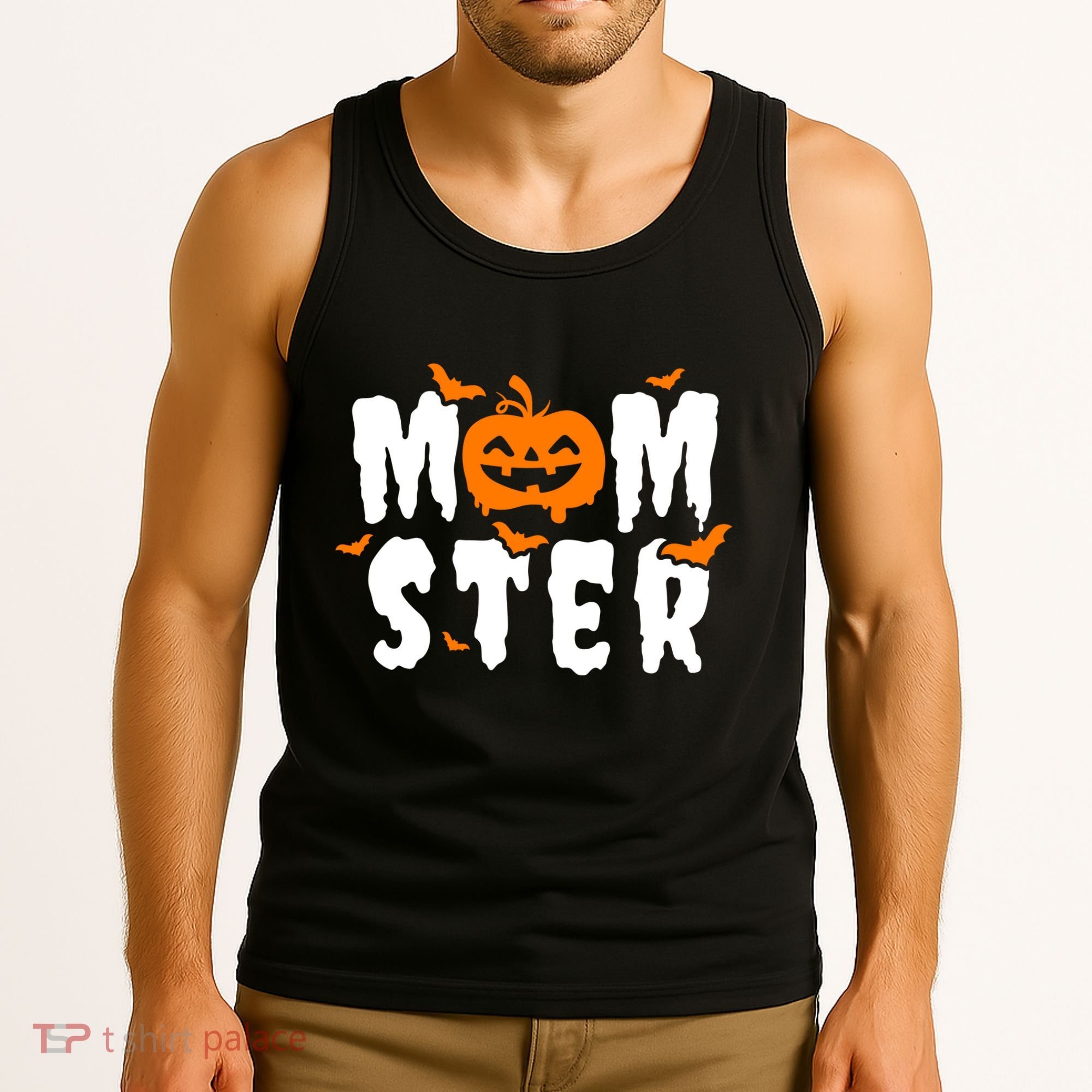 Monster Mom Halloween Pumpkin Tank Top