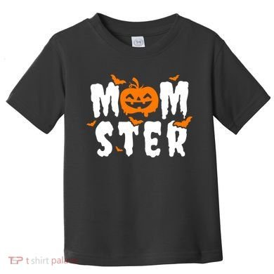 Monster Mom Halloween Pumpkin Toddler T-Shirt
