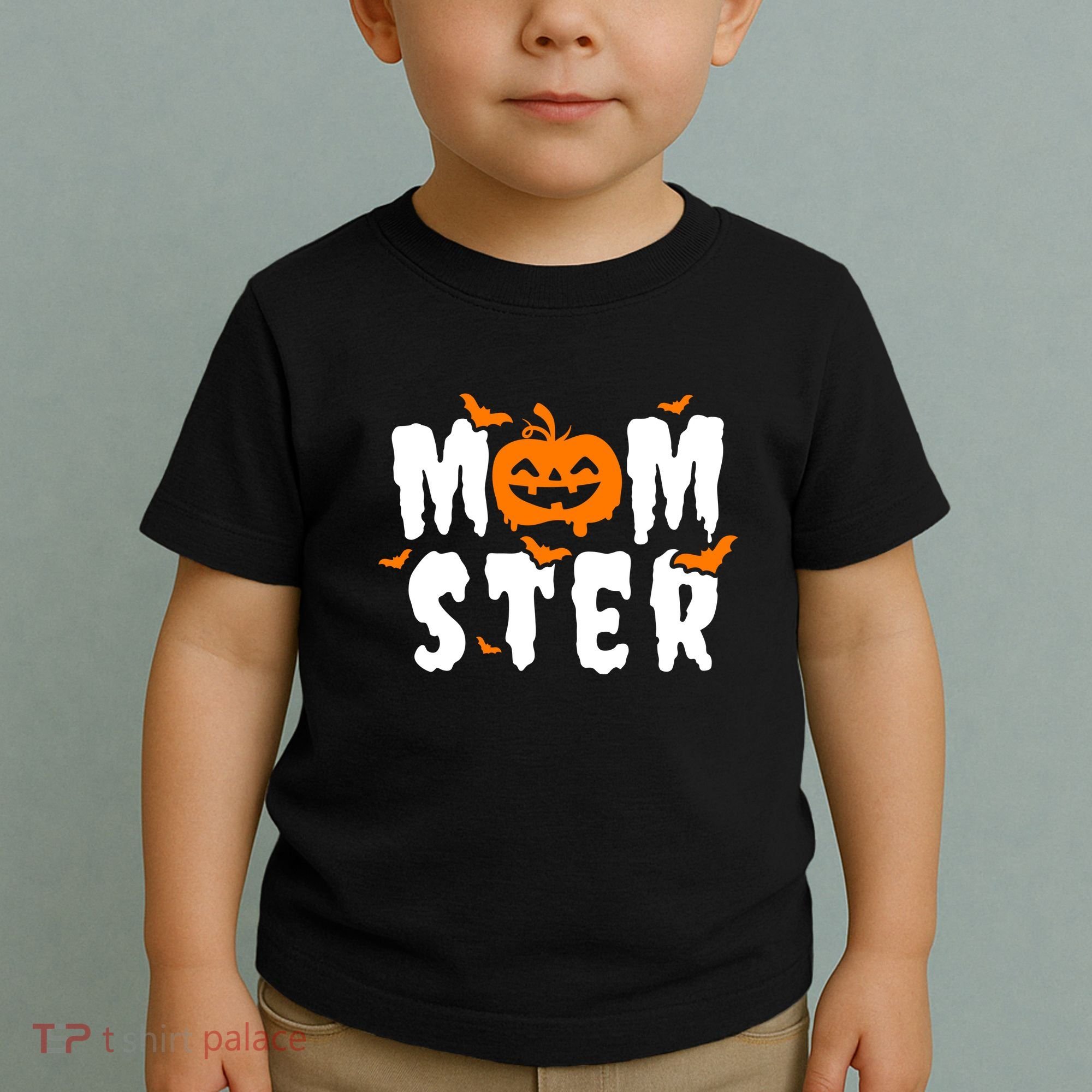 Monster Mom Halloween Pumpkin Toddler T-Shirt