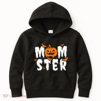 Monster Mom Halloween Pumpkin Kids Hoodie thumb 0