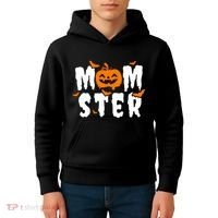 Monster Mom Halloween Pumpkin Kids Hoodie thumb 4