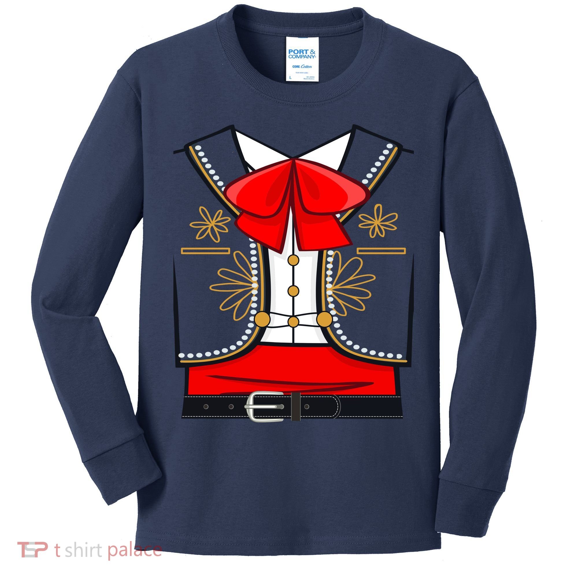 Mexican Mariachi Halloween Costume Kids Long Sleeve Shirt
