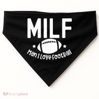 Milf Man I Love Football USA-Made Doggie Bandana thumb 0