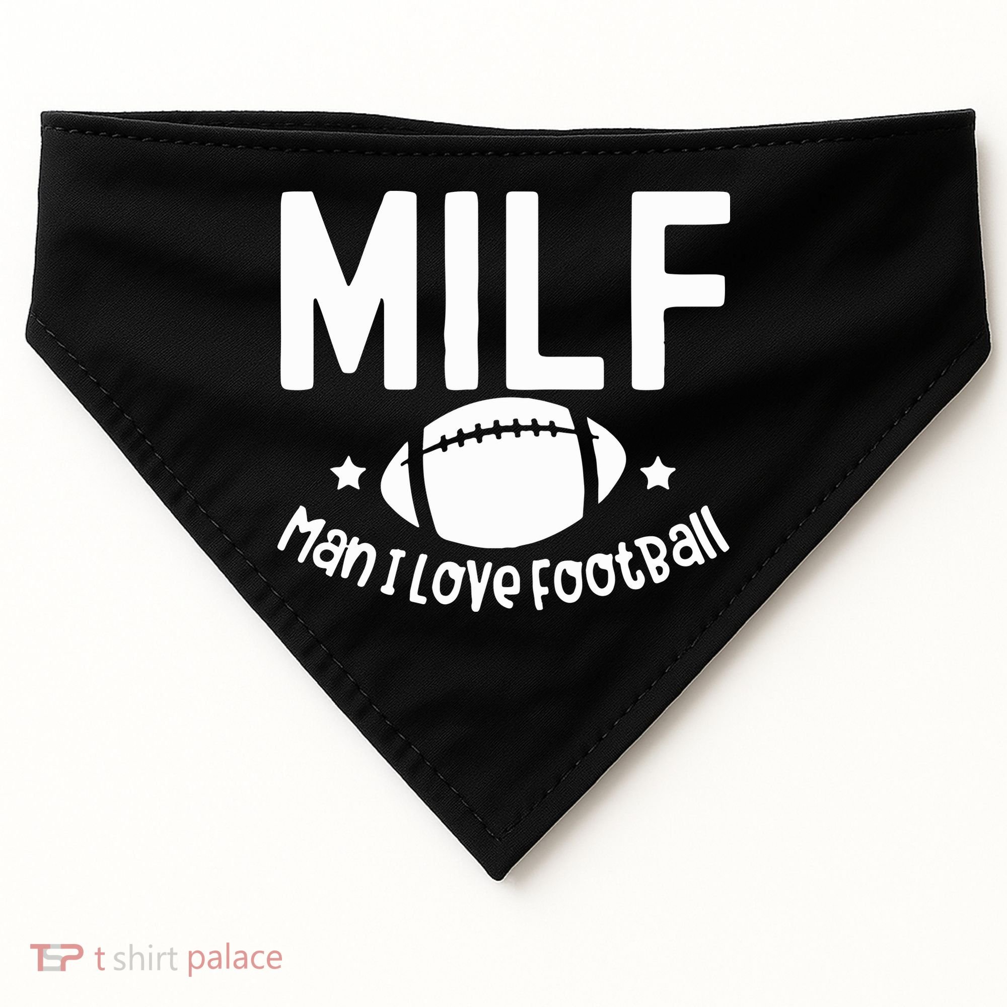 Milf Man I Love Football USA-Made Doggie Bandana